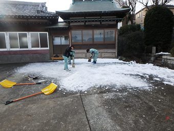 平成30年　近隣神社雪かき